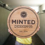 Minted Design Etched Sign