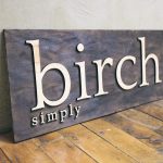 Torched wood sign