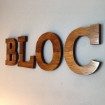 BLOC wood signage