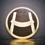 Hammock Illuminated Wood Lobby Sign