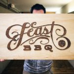 Feast BBQ Raised Wood Sign