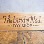 The Land of Nod Etched Wood Sign