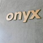 Onyx cutout wood sign