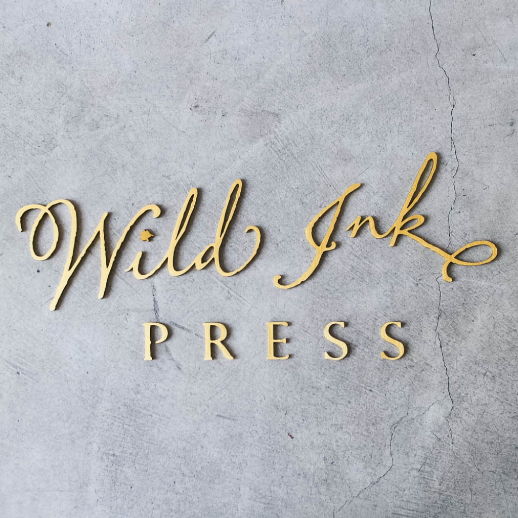 Wild Ink Brushed Gold Sign