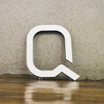 Quantopian White Wood Sign