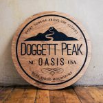 Doggett Peak wood sign