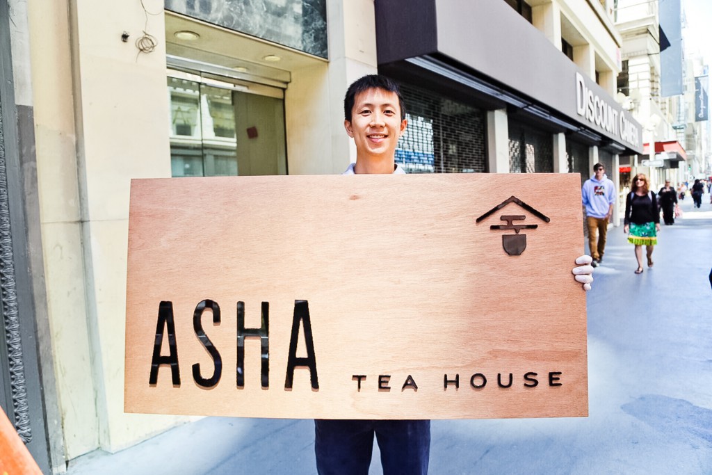 Asha Tea House Exterior Sign