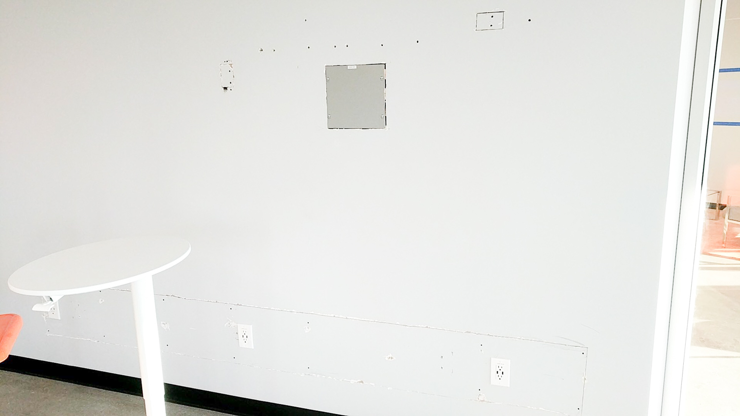 Through wall wiring