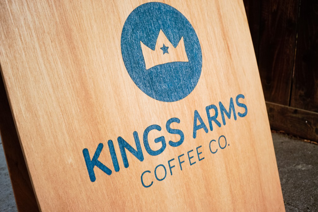 Kings Arms Coffee Wood A-Frame Sign