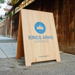 Kings Arms Coffee Wood A-Frame Sign