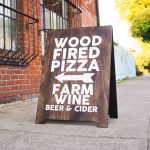 Wood Fired Pizza Torched Wood Sidewalk A-frame Sign