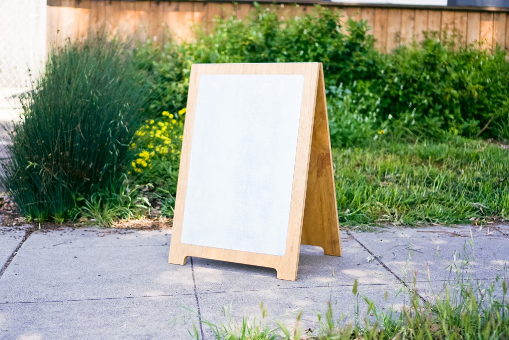 Birch & Iron Wood A-Frame Sign