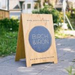 Birch & Iron Wood A-Frame Sign