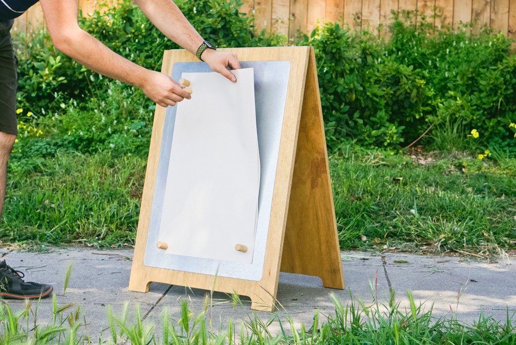 Birch & Iron Wood A-Frame Sign