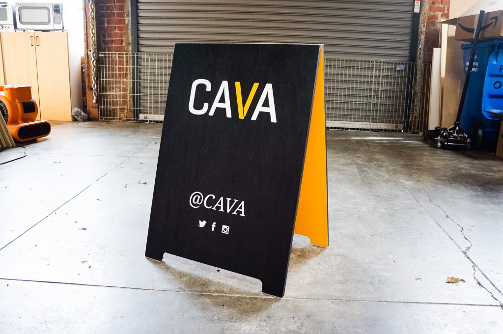 Cava Grill Custom Painted A-Frame