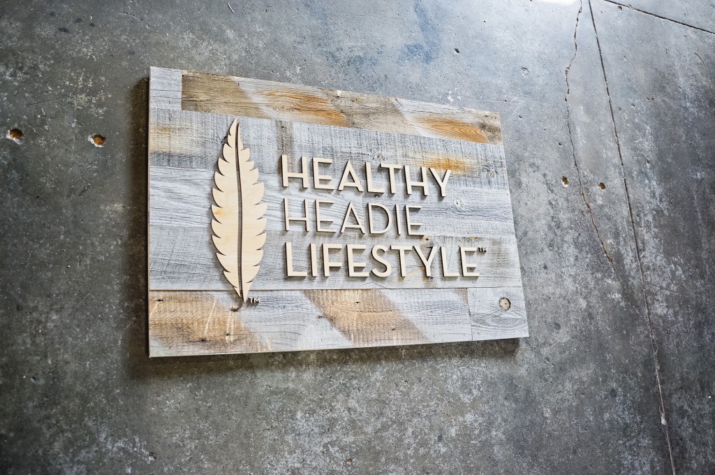 healthy headie reclaimed wood sign