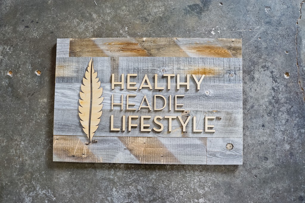 healthy headie reclaimed wood sign