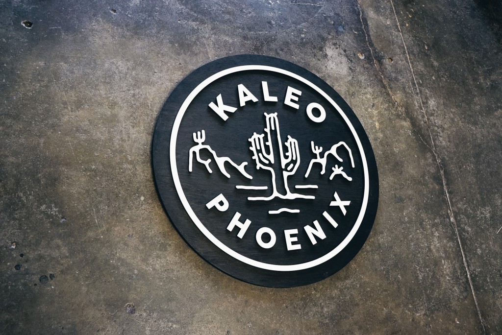 Kaleo Phoenix black and white raised sign