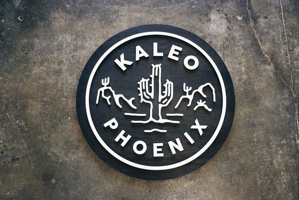 Kaleo Phoenix black and white raised sign