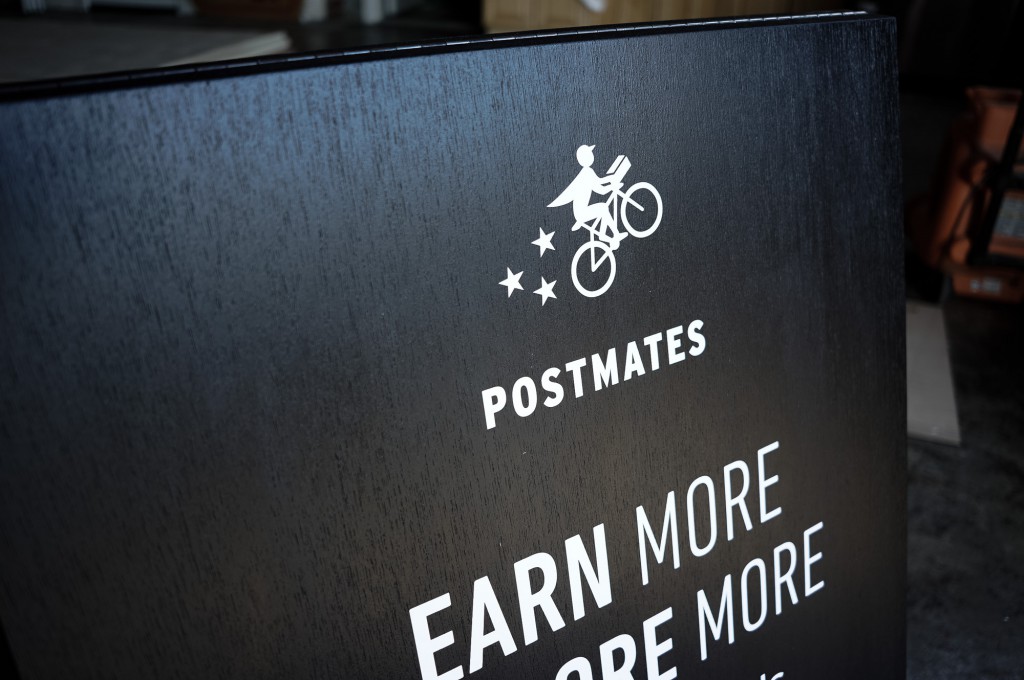 postmates a-frame sign