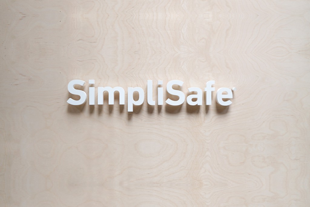 Simplisafe white letters