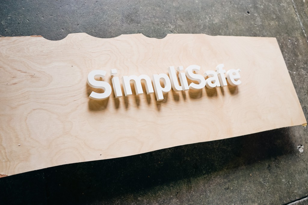 Simplisafe white letters