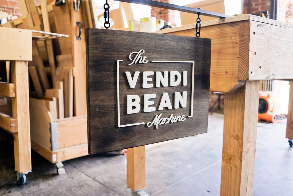 The Vendi Bean Machine Sign