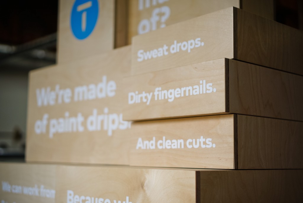 Thumbtack Manifesto Box Signage