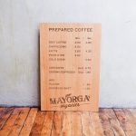 Mayorga Organics Etched Wood Menu