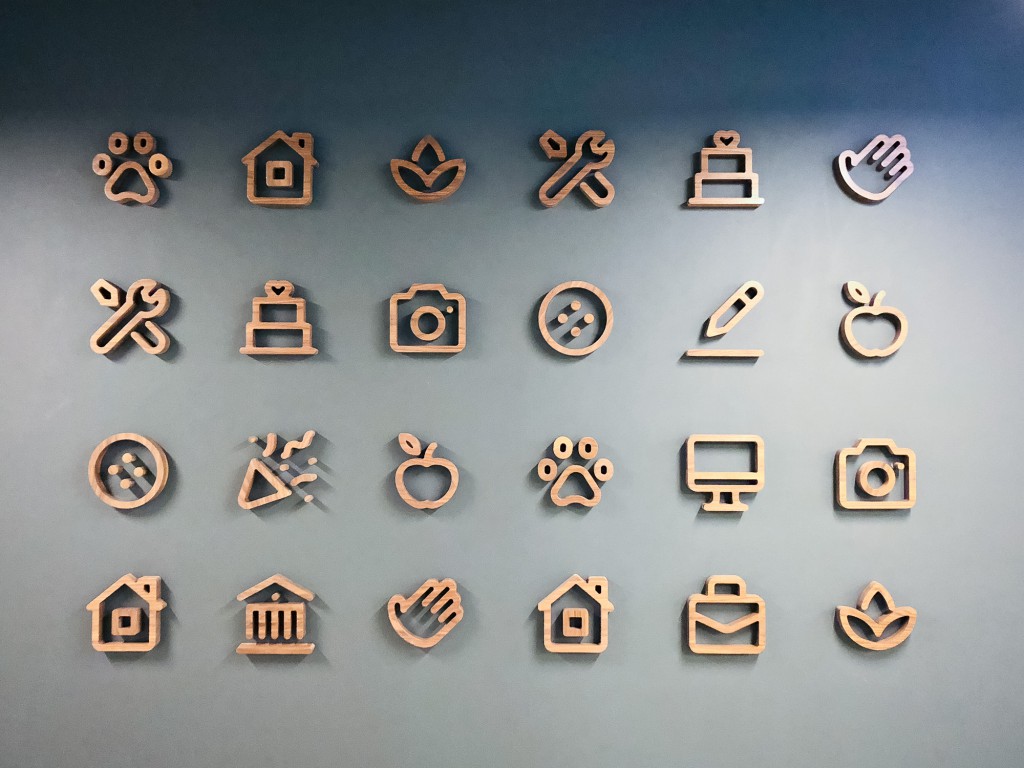 thumbtack walnut icons