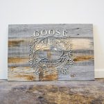 Goose Island Beer Company Rustic Reclaimed Wood Sign