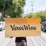 Verve Wine Copper Brass Bronze Modern Retail Hanging Blade Sign with script