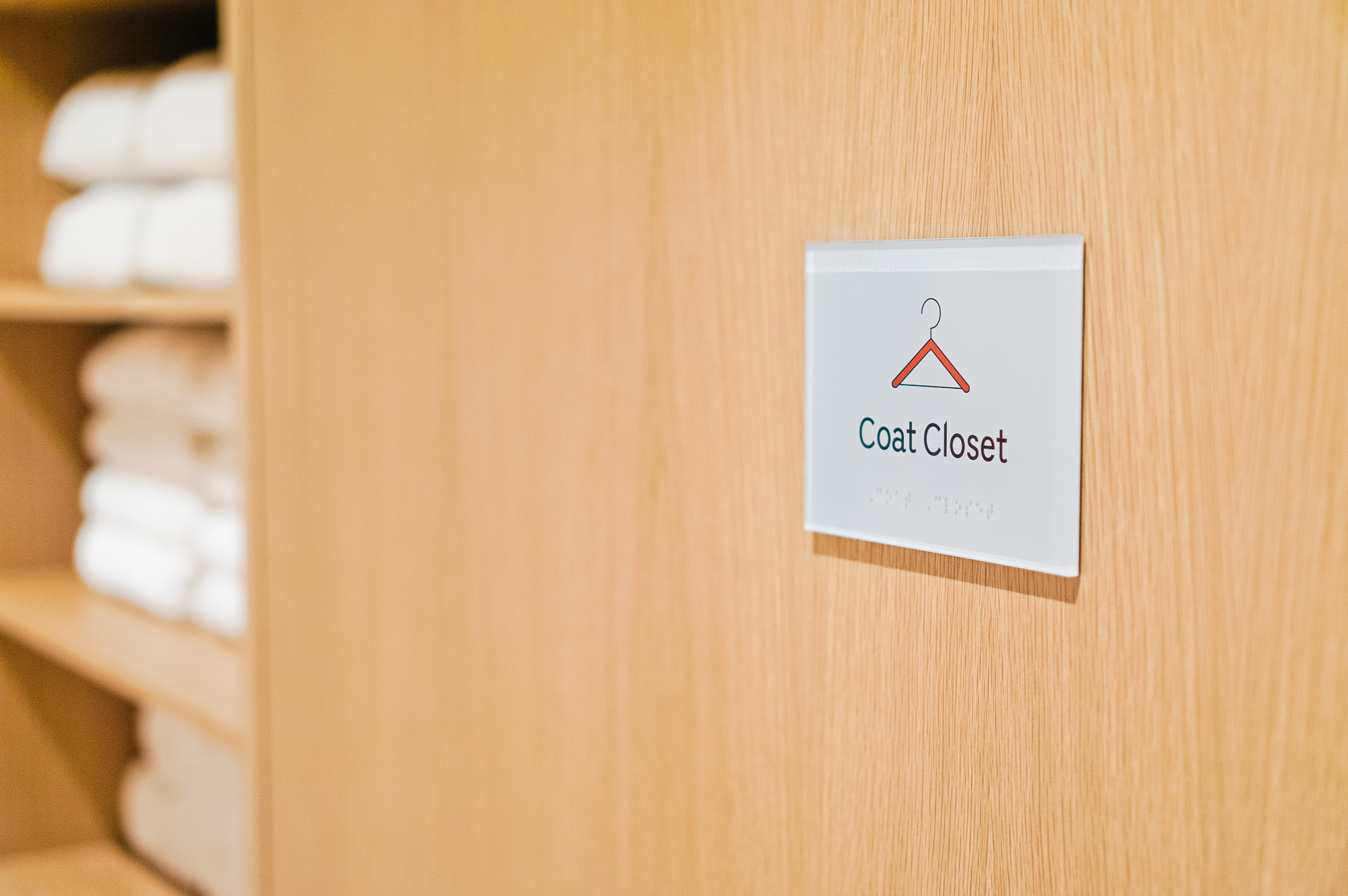 The Coat Closet Sign at The Wing San Francisco, a co-working space for women.