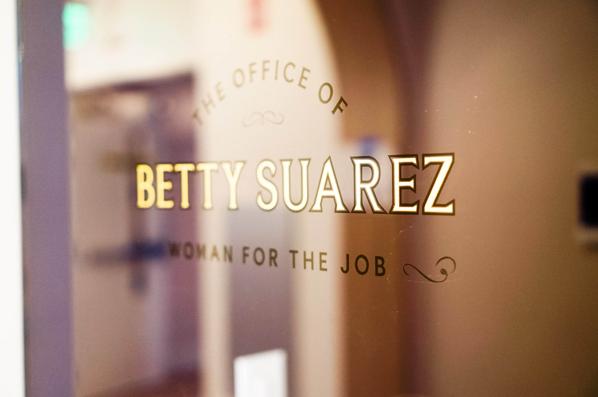Gold Leaf Glass Door Signage for The Wing San Francisco