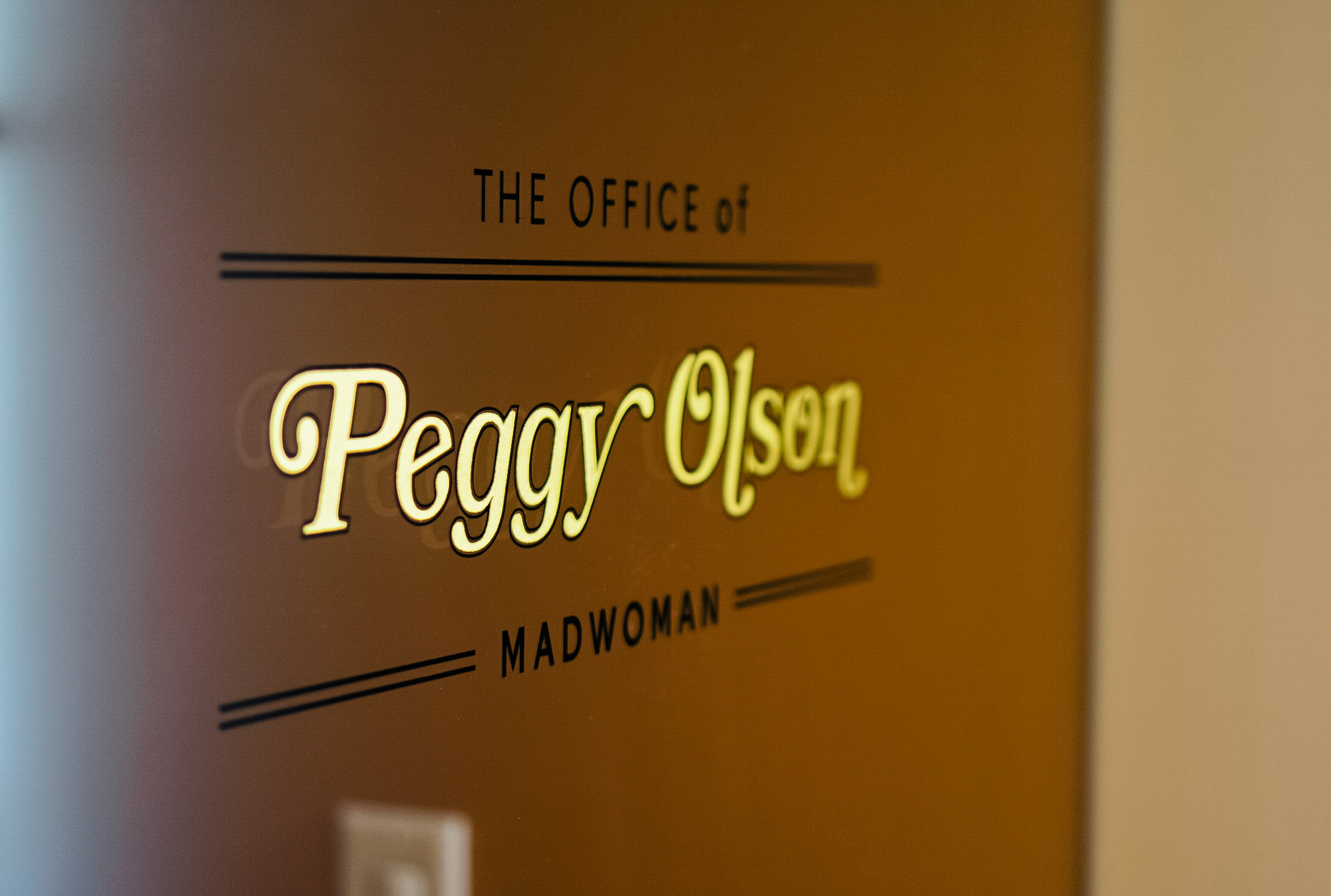 Gold Leaf Glass Door Signage for The Wing San Francisco