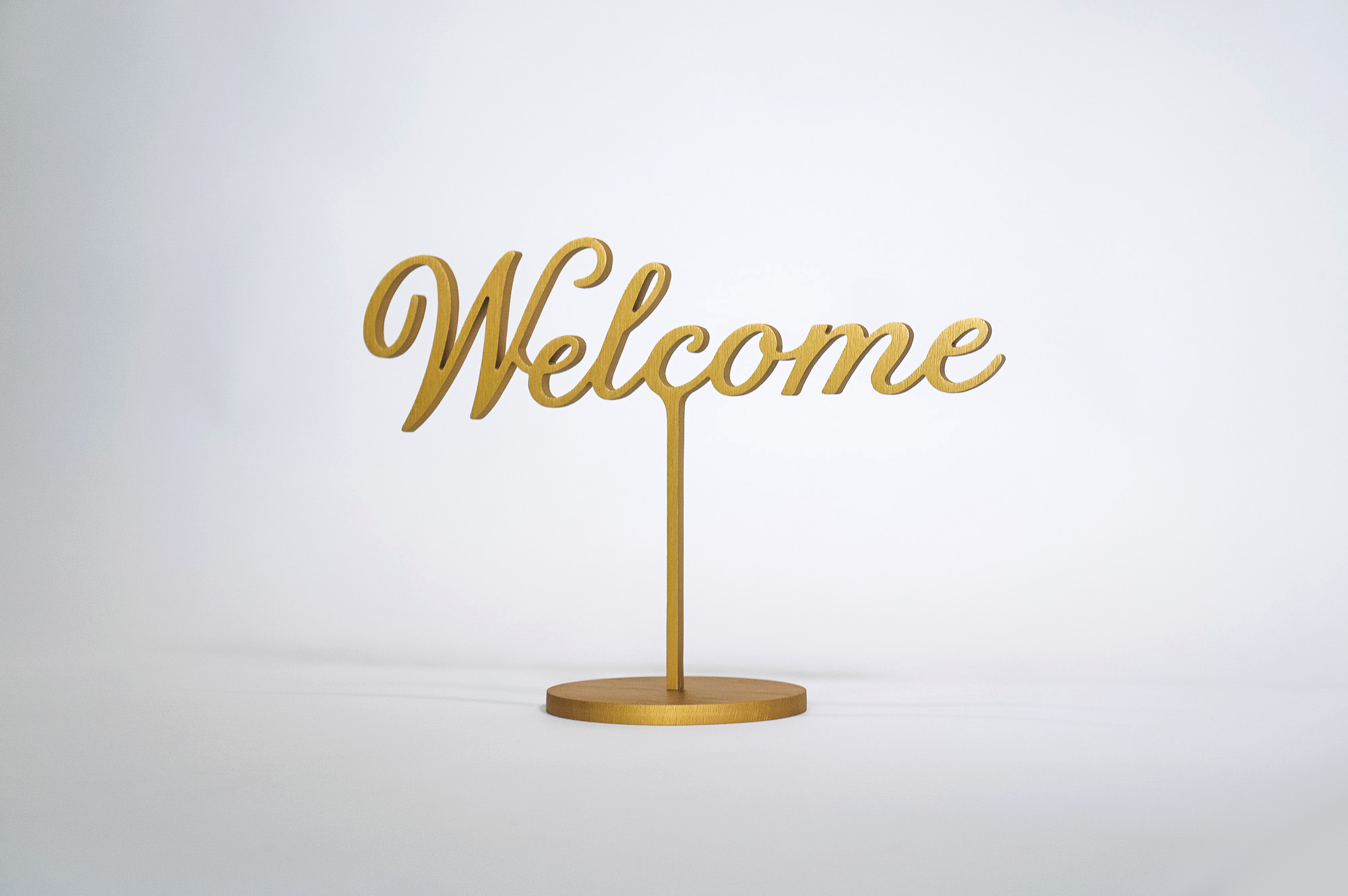 Freestanding Welcome Sign for The Wing San Francisco
