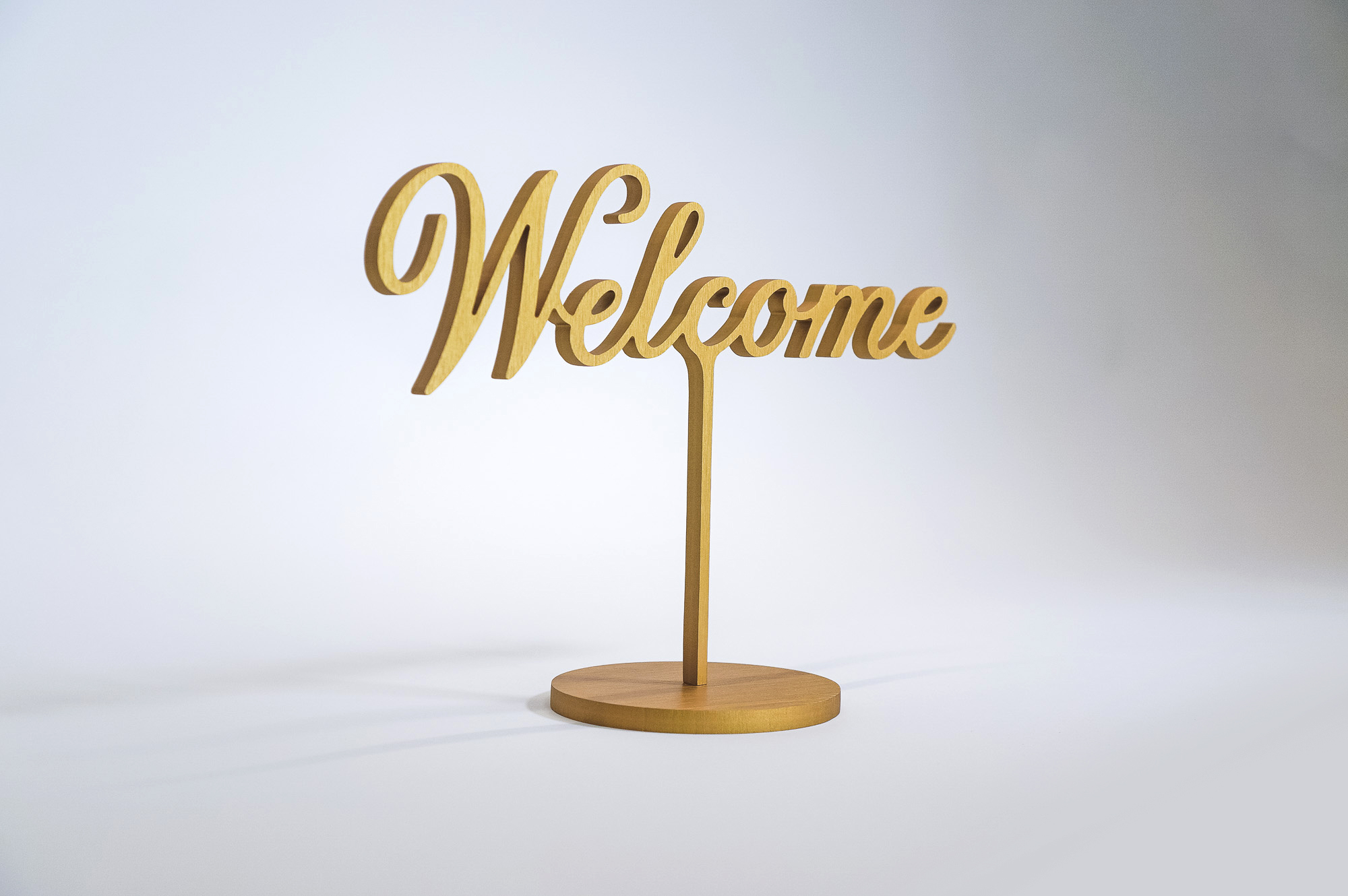 Freestanding Welcome Sign for The Wing San Francisco