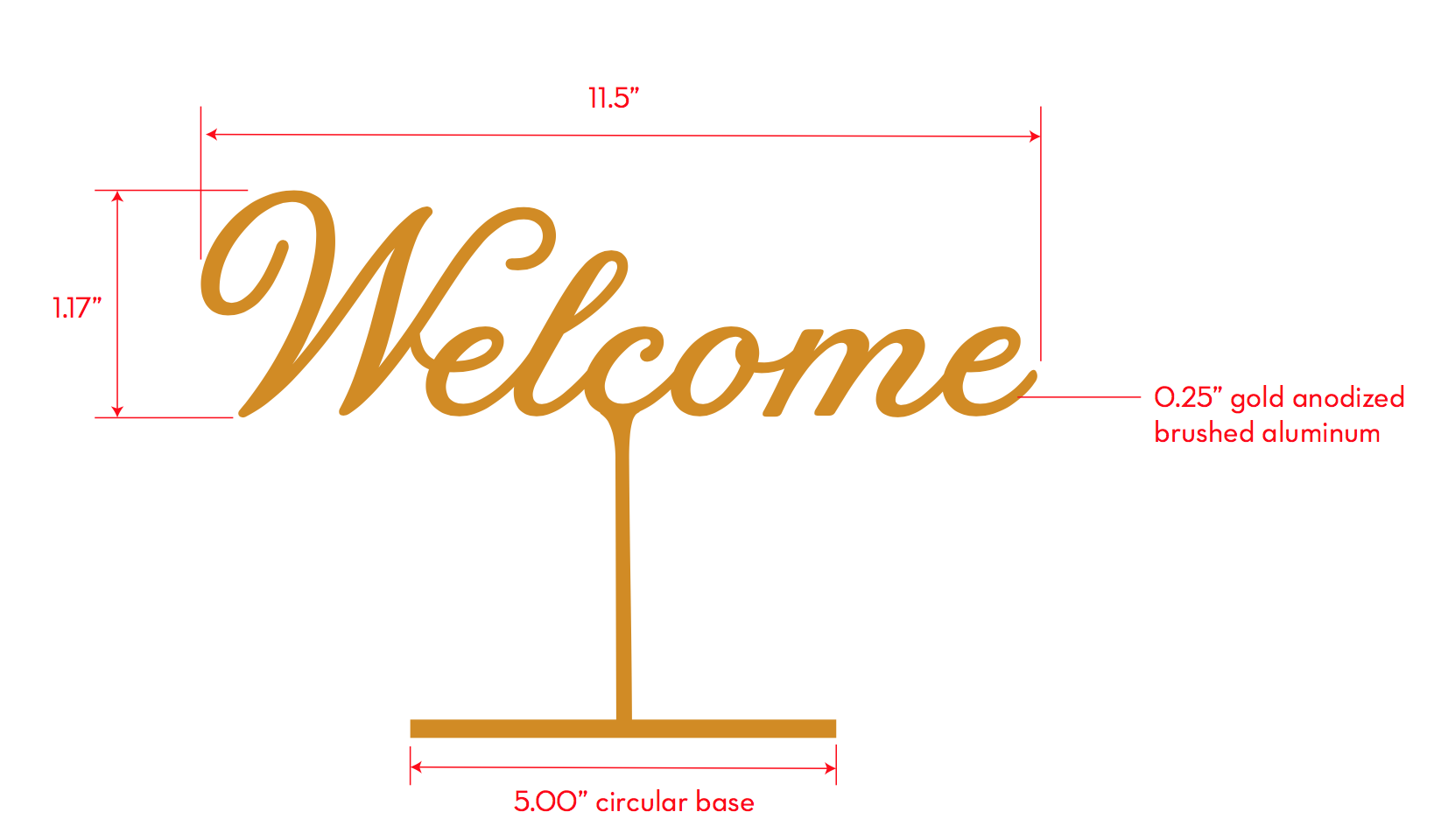 Freestanding Welcome Sign for The Wing San Francisco