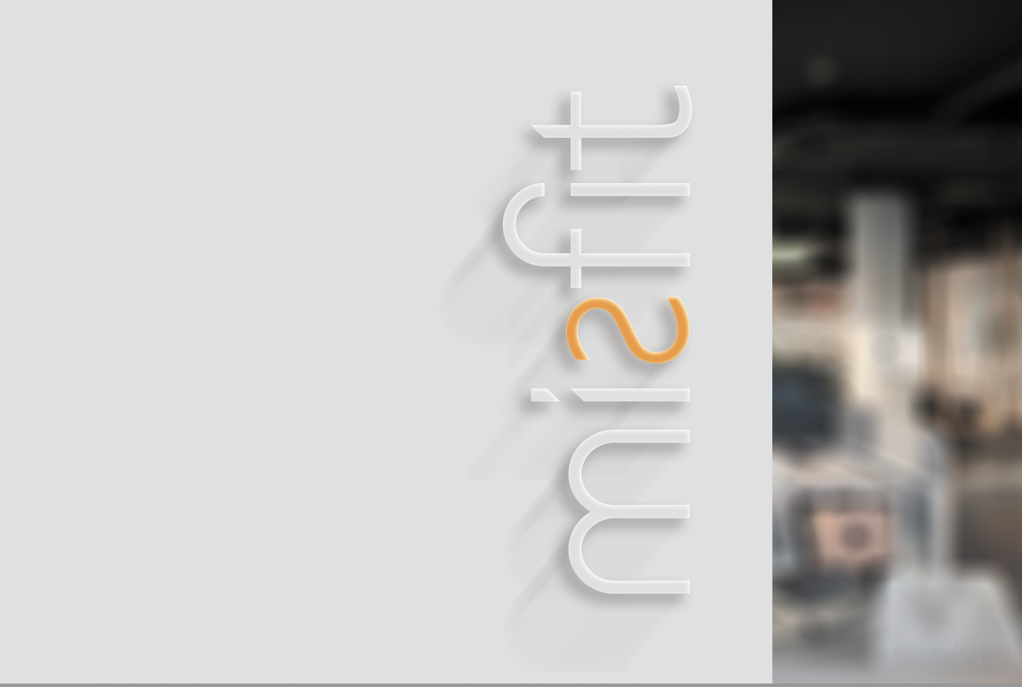 White and orange letter sign for Misfit, a strategic marketing agency. White and orange letter sign for Misfit, a strategic marketing agency.