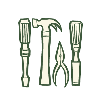 Tools illustration for installation guides header Tools illustration for installation guides header