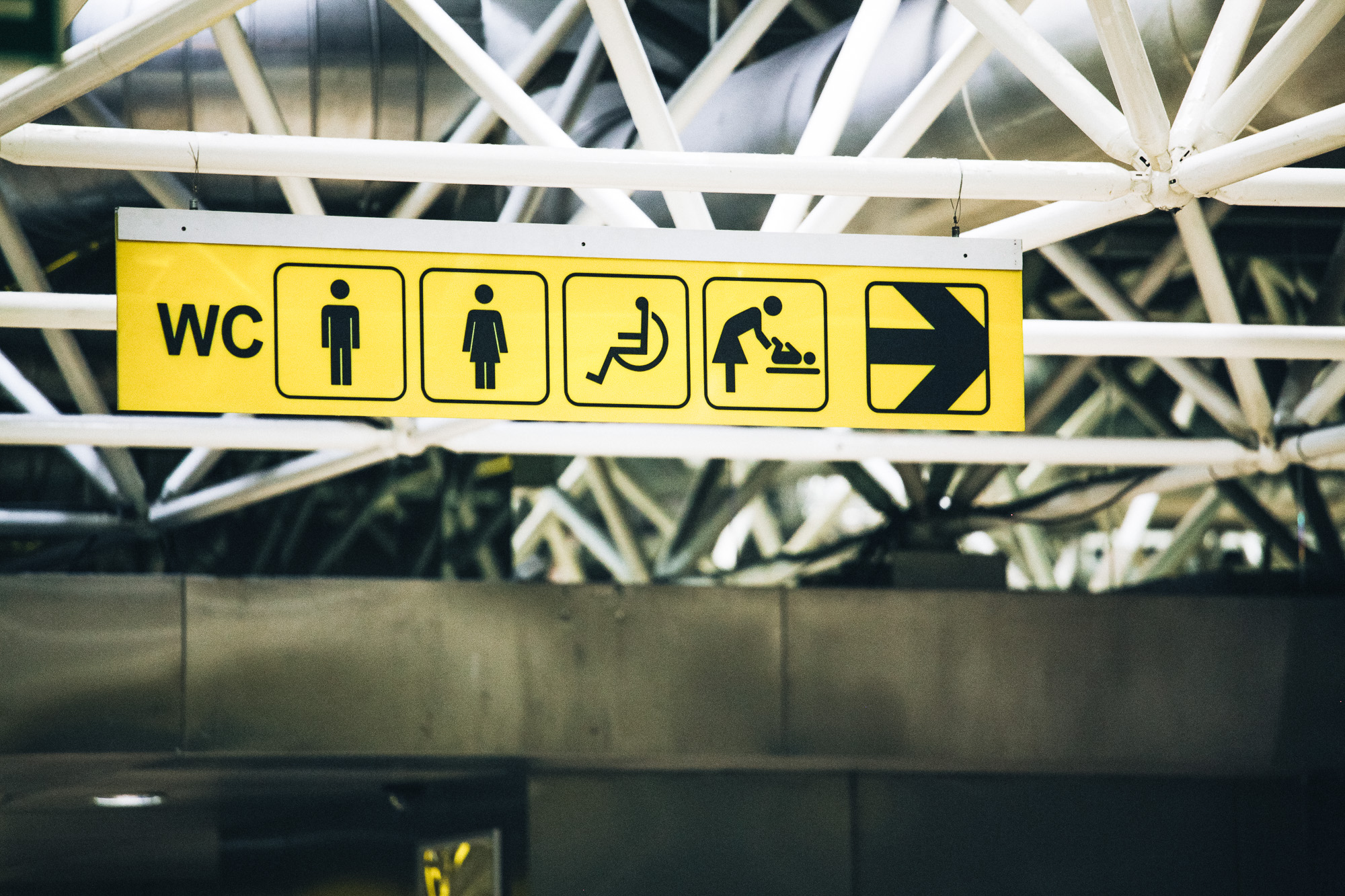 pictograms in a public area