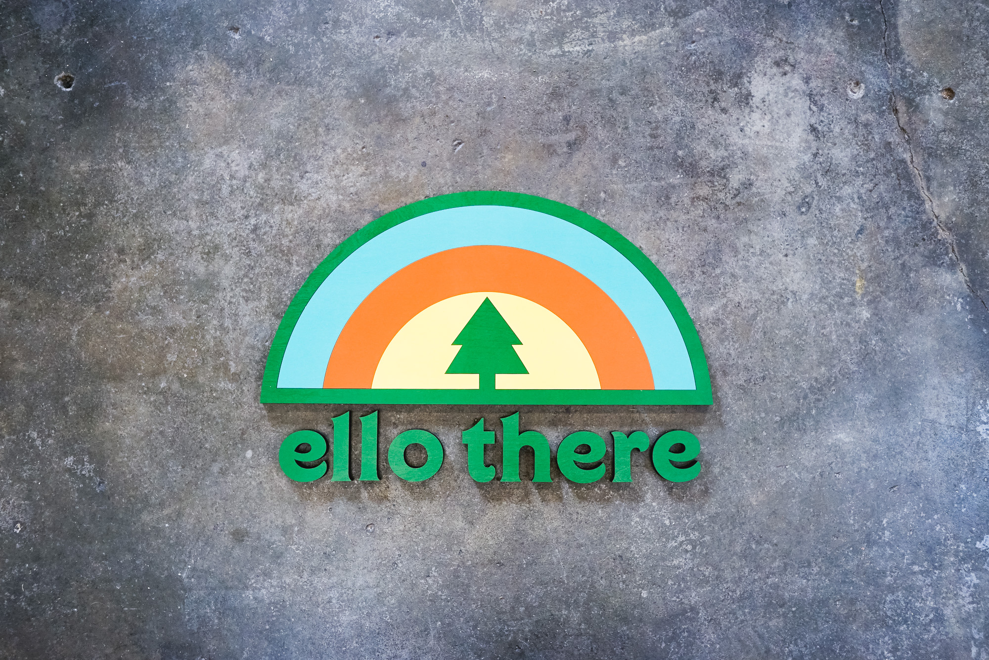 Painted tradeshow/event sign for the booth of Ello There, a lifestyle company dedicated to the life of a traveler. Painted tradeshow/event sign for the booth of Ello There, a lifestyle company dedicated to the life of a traveler.