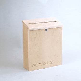 Outgoing maple wood mailbox for the San Francisco office of Thumbtack, an online service that matches customers with local professionals Outgoing maple wood mailbox for the San Francisco office of Thumbtack, an online service that matches customers with local professionals