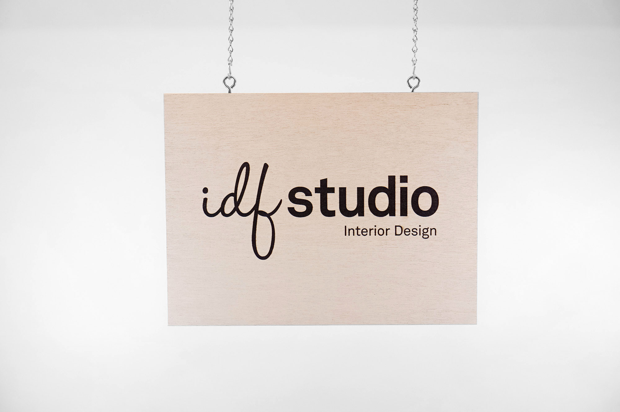Etched weather resistant wood sign for IDF Studio, an interior design agency based in San Francisco. Etched weather resistant wood sign for IDF Studio, an interior design agency based in San Francisco.