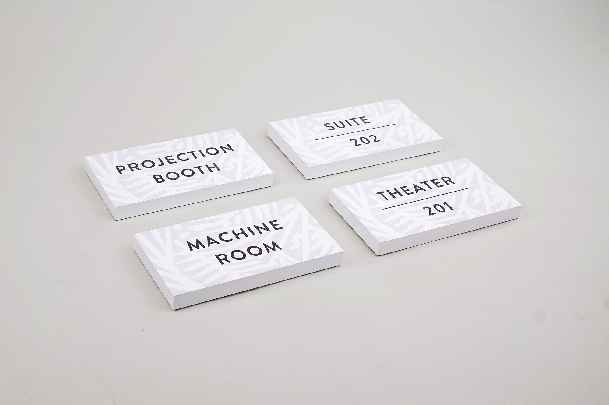 Room signs for Fotokem's Margarita Mix®, a Los Angeles facility that provides audio services for commercial advertising, television, video games and DVD.