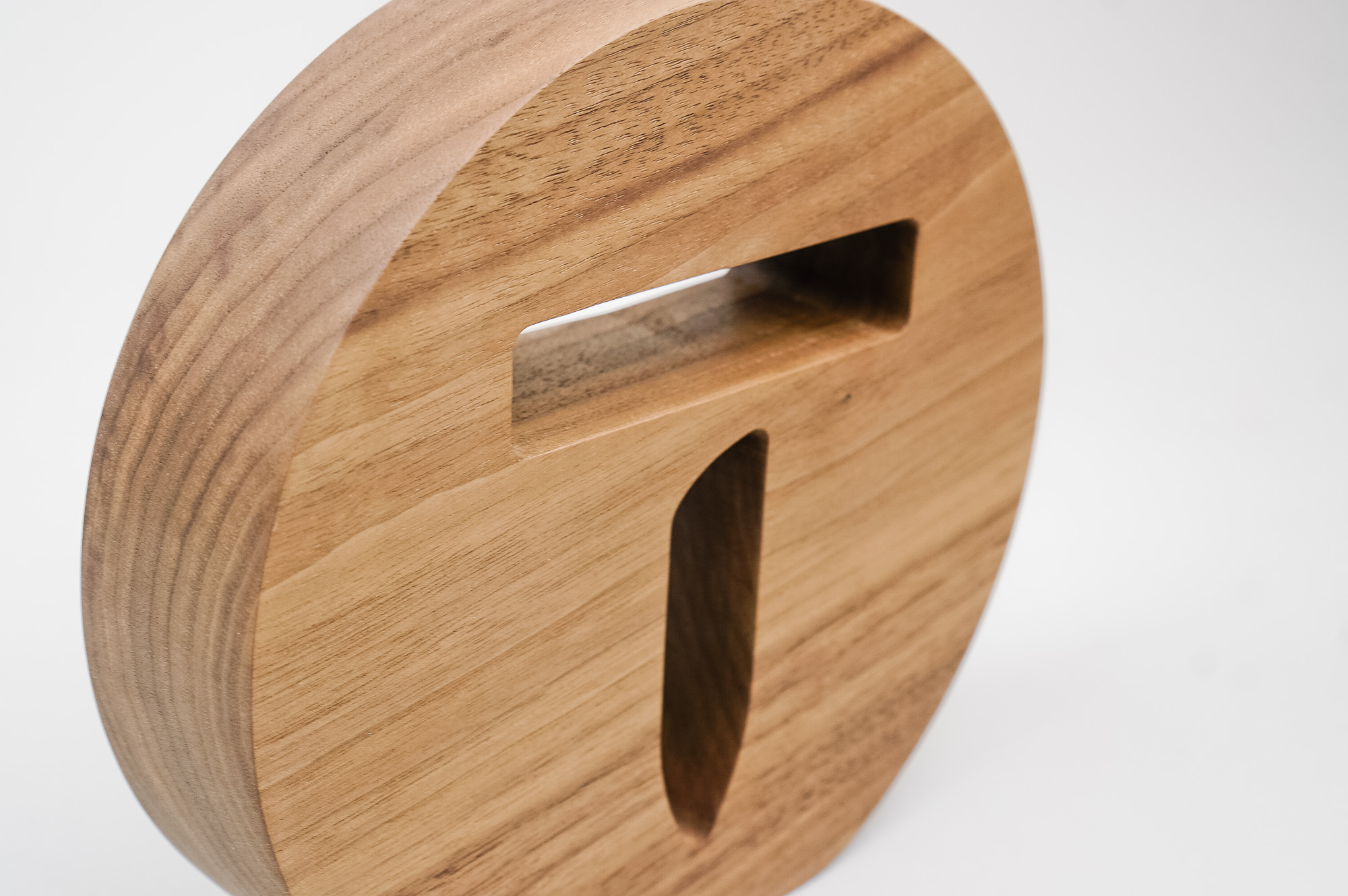 Solid walnut tabletop sign for Thumbtack, a San Francisco based online service that matches customers with local professionals Solid walnut tabletop sign for Thumbtack, a San Francisco based online service that matches customers with local professionals