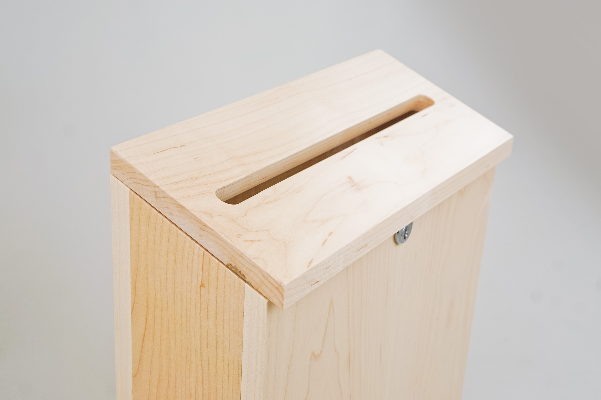 Outgoing maple wood mailbox for the San Francisco office of Thumbtack, an online service that matches customers with local professionals Outgoing maple wood mailbox for the San Francisco office of Thumbtack, an online service that matches customers with local professionals