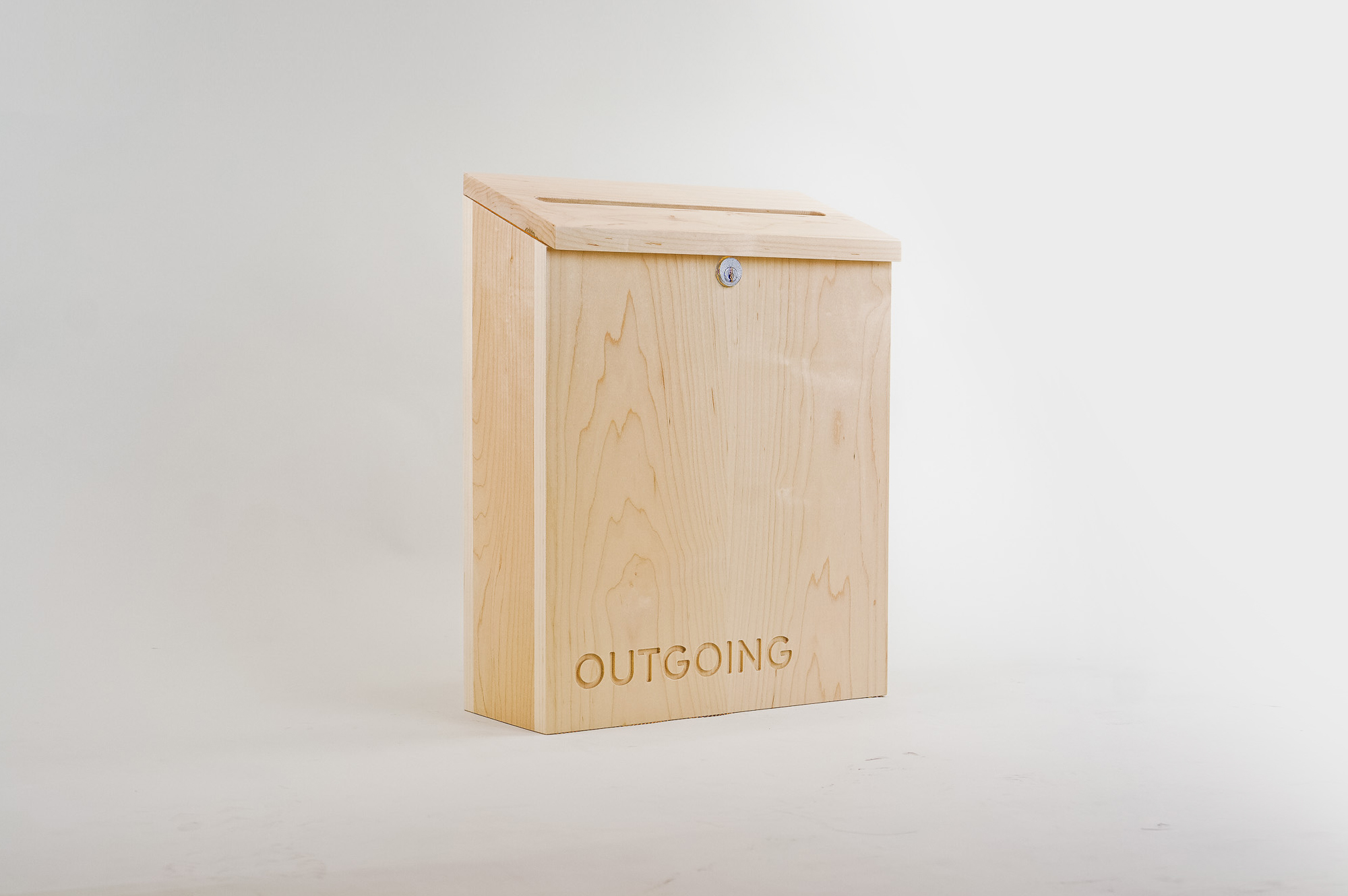 Outgoing maple wood mailbox for the San Francisco office of Thumbtack, an online service that matches customers with local professionals Outgoing maple wood mailbox for the San Francisco office of Thumbtack, an online service that matches customers with local professionals