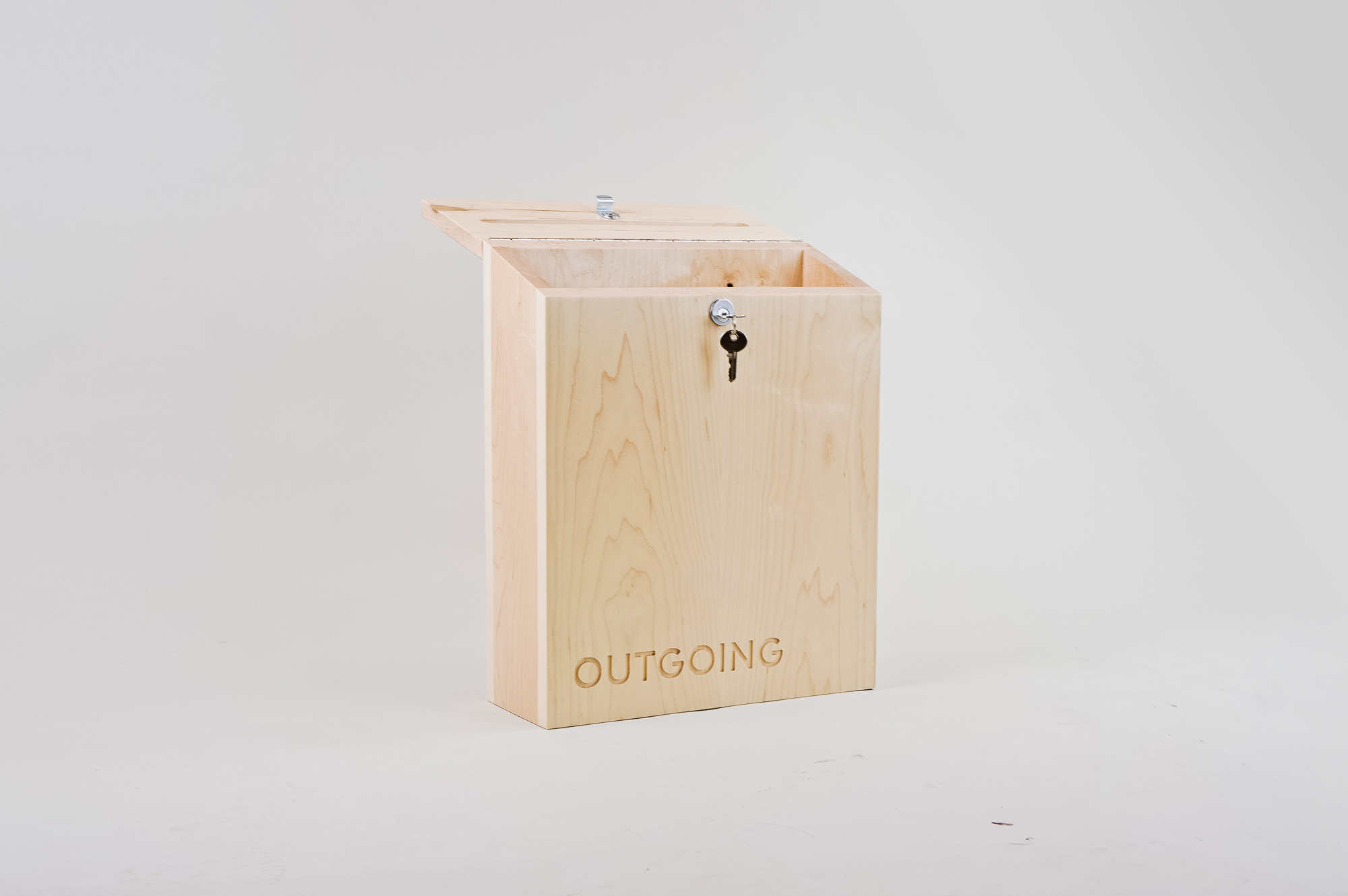 Outgoing maple wood mailbox for the San Francisco office of Thumbtack, an online service that matches customers with local professionals Outgoing maple wood mailbox for the San Francisco office of Thumbtack, an online service that matches customers with local professionals