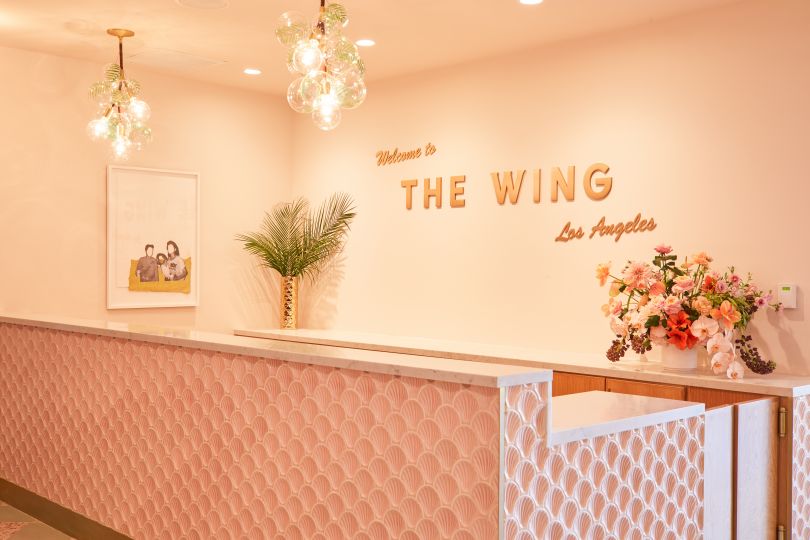 The Wing Los Angeles Reception Area
